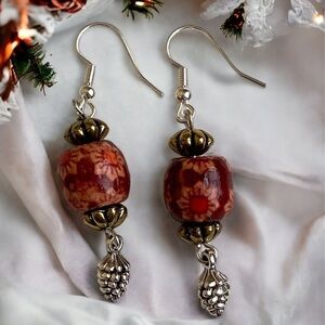 Christmas Earrings-Pine Cones